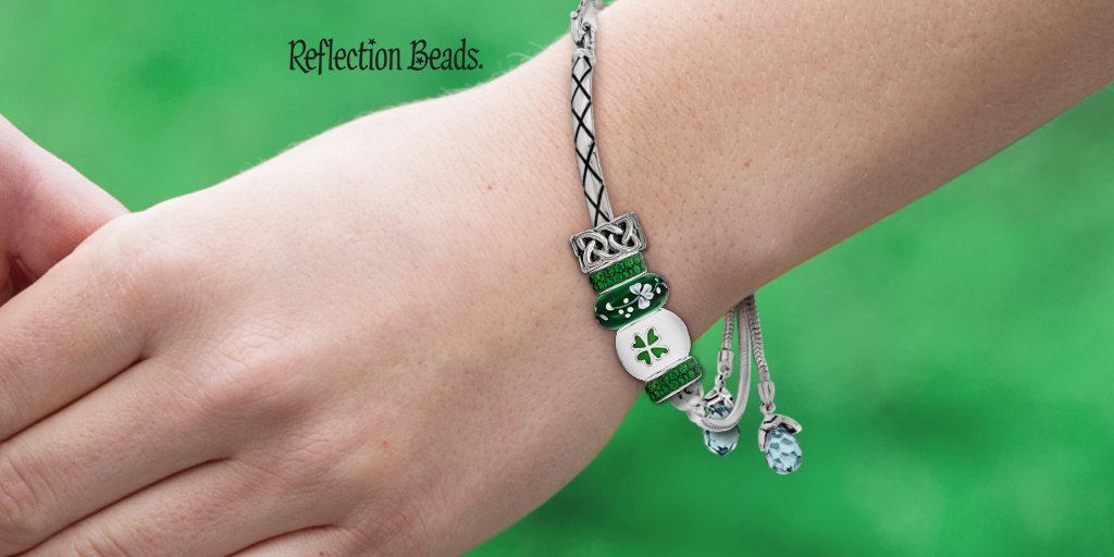 ReflectionBeads's tweet photo. #FridayMotivation - "Wherever you go and whatever you do, May the luck of the Irish be there with you." Show a little green this #StPatricksDay with #ReflectionBeads. > https://t.co/LDTyx2Bsub #beads #Irish #charms https://t.co/PBXr9HjQax