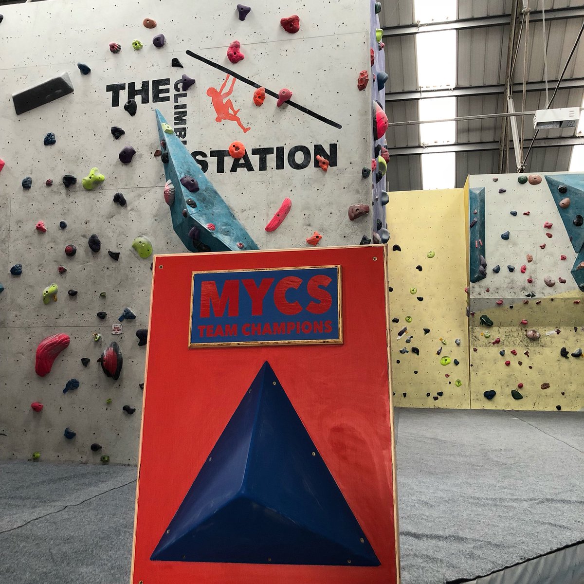 We’ve taken down the <a href="/MYClimbSeries/">MYCS</a> trophy ready for its journey to the final round on Sunday. Hopefully it will remember its way back along the M6. We’re hoping it will be coming straight back here afterwards! Good luck to everyone taking part. #climbing #competition #midlands