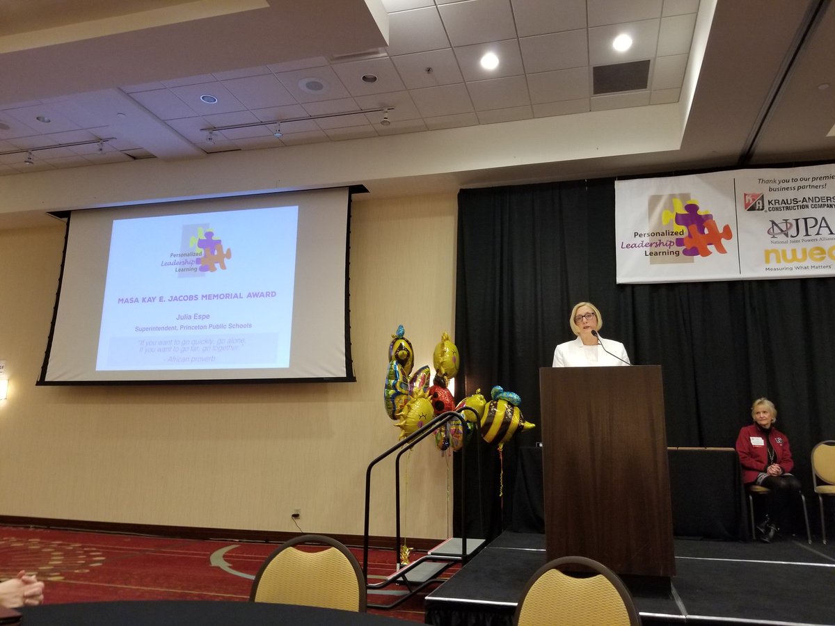 ersimmons's tweet photo. Congratulations to @EspeJulia for receiving the Kay E. Jacobs Memorial Award! #MASAMASE18 @ISD477 @Innovation477 https://t.co/Ml44efjFhz
