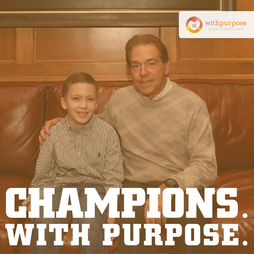 The final pair in our #LegendsWithPurpose series is <a href="/AlabamaFTBL/">Alabama Football</a>’s 5x National Championship Head Coach, Nick Saban, and the strongest young fighter, Jack. Together, Nick Saban and Jack are CHAMPIONS With Purpose 🏆 Stay tuned for the video coming tomorrow! #UAreWithPurpose