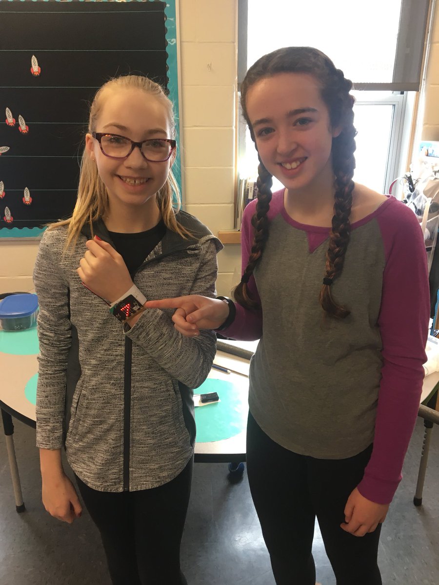 mmelee5's tweet photo. The grade 6 #EPESTEMclub members sported their coded #stepcounters @ElizabethParkEl this am! @NLESDCA https://t.co/LPfGLKmUBN