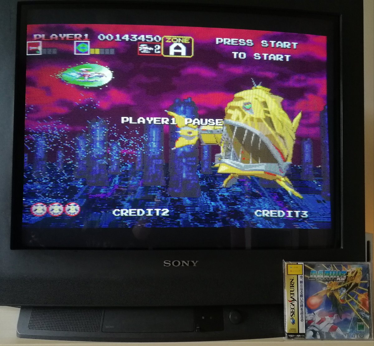 KeithBarlow82's tweet photo. The latest addition to my NTSC-J Saturn collection - Darius Gaiden. Another fantastic Saturn shooter with an atypical but outstanding soundtrack. #SegaSaturn #retrogaming https://t.co/ZWVXHNvTbC