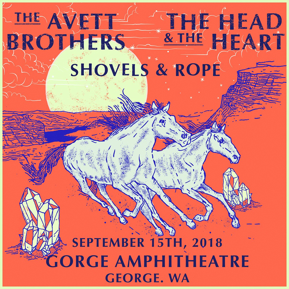 headandtheheart's tweet image. We are so excited to announce our Co-Headline show w/ @theavettbros at the Gorge Amphitheatre on September 15th! We will also be playing with @theavettbros in Missoula, MT on September 16th! Tickets on-sale on 3/16 @ 10am local