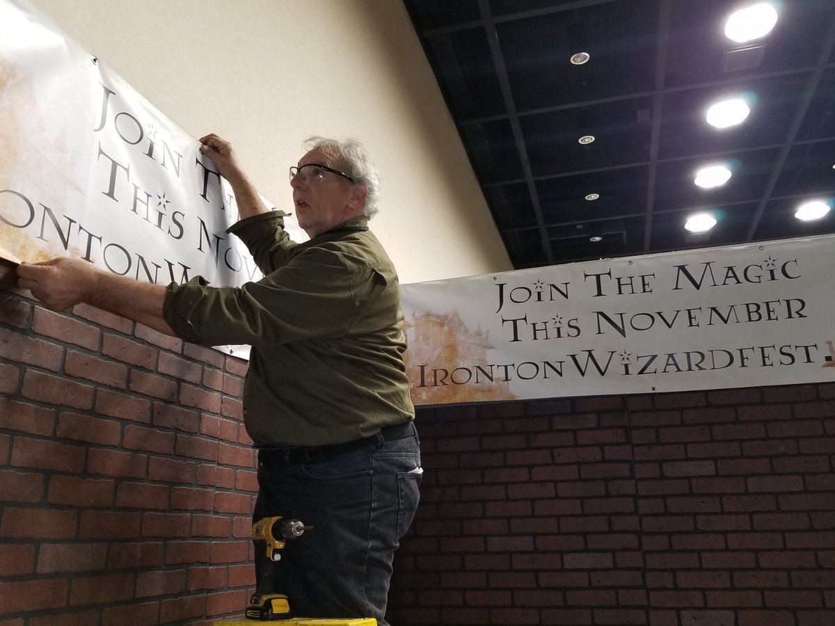 wizardfestohio's tweet photo. Happy Friday everybody! We are hard at work putting the finishing touches on our booth (number 59) at Lexington Comic & Toy Con. Fly by and see us this weekend. Convention floor open at 1 p.m. today. #iWizard #IrontonWizardfest #iWiz #LCTC2018 https://t.co/KuvrIDhmFO
