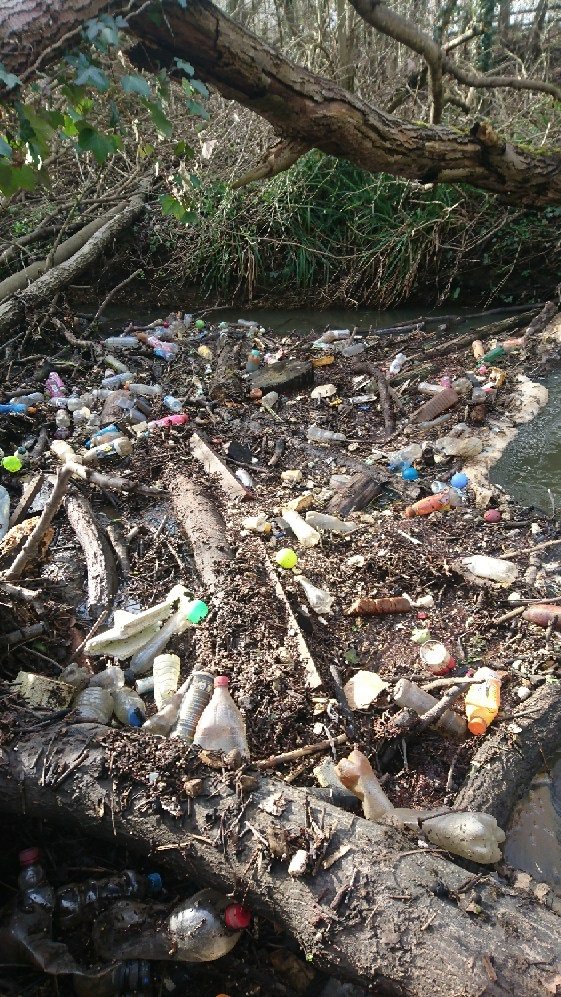 johnoflynnEA's tweet photo. 2/2 #WestHantsFieldTeam recovered 4 bags of plastic bottles ☹️in this blockage on #MonksBrook nr #Swathling @SouthamptonCC. All of it would have gone out to sea. Please dont chuck rubbish in rivers. #plasticfree #plasticfreecoastlines @dailyecho @BBC_Hampshire @wave105radio https://t.co/L9jBeoA2hi