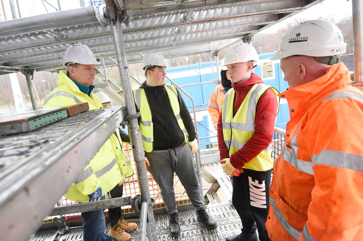 RobertsonGroup's tweet photo. It was great to have young people from @actnforchildren to visit our #EdinSmallSites Parkgrove Terrace development in Edinburgh this week, and support them by showing the possible careers in the construction industry. #ScotAppWeek2018 #NAW18 #teamscape @Scape_Group https://t.co/IHxTAdwYmG