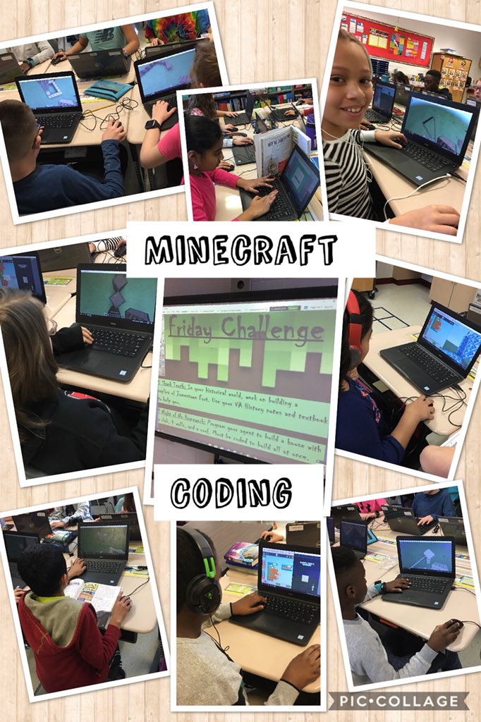 AlgorithmChef's tweet image. Another fun Friday of #coding @MoorefieldES Ss are using their notes and textbooks to create a replica of Jamestown Fort. Other Ss are coding their agents to build a house using the codes learned this week. #msecodes #lcpscodes