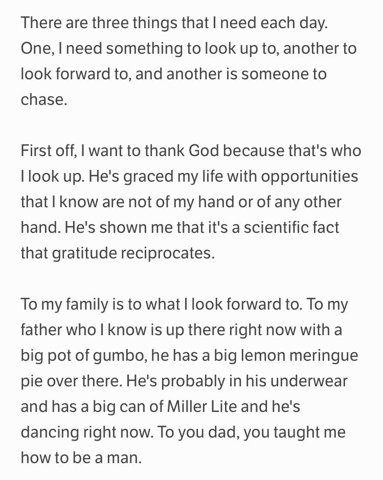 barefootbridger's tweet photo. Still one of the greatest speeches I’ve ever heard! Motivates me everyday! Thank you @MathewMcConahey https://t.co/AAvGMo31XV