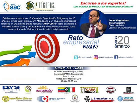 #Asista a "Reto Empresarial 2018: Una mirada asertiva y de oportunidad al futuro" #Barquismeto cavenit.com/index.php/even…