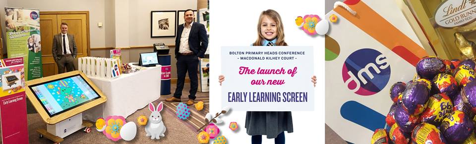 The launch of our much-anticipated new 'Early Learning Screen', at Bolton Primary Heads Conference was a great success.

Contact DMS to discuss your school’s requirements or to book a free demo.
#earlyyears #education #technology #printsolution #interactivescreens