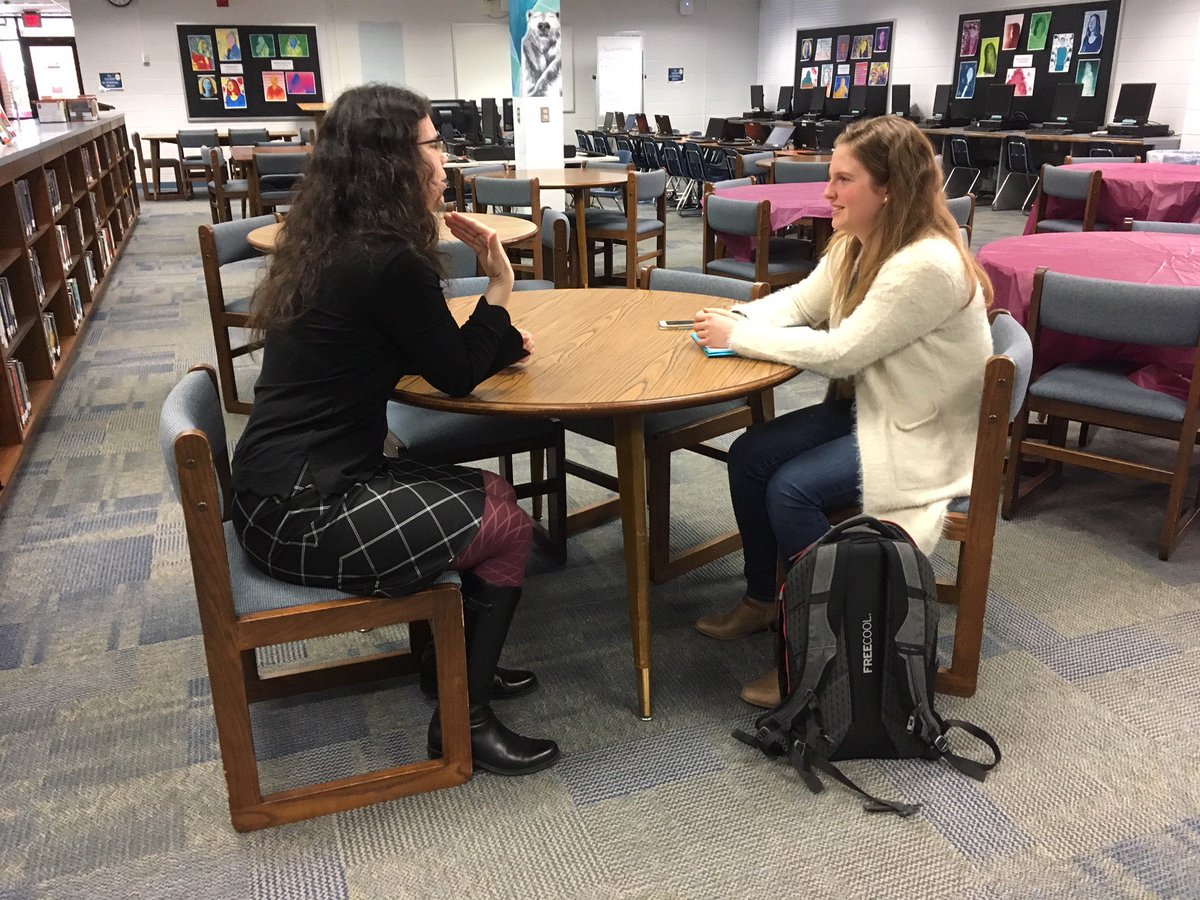 She's here! <a href="/_rachelhartman/">Rachel Hartman</a> has arrived for today's program. She's being interviewed by Rebecca for the next issue of Outlook...look for it on news stands soon! #authorsrock