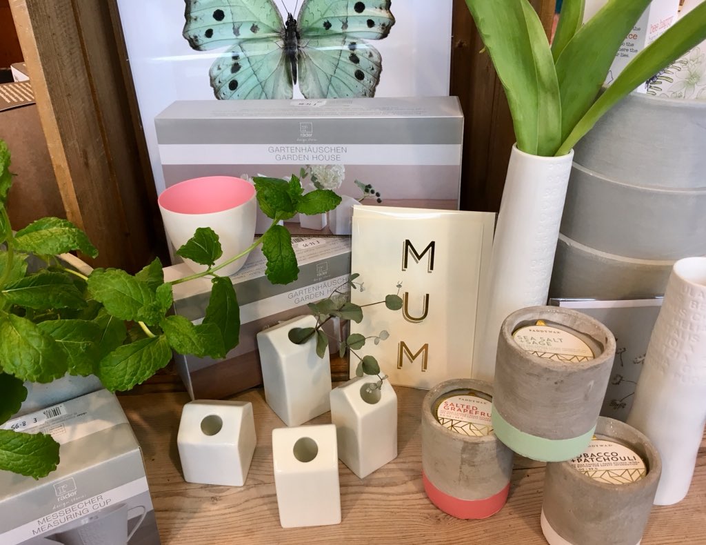 InHouseSpace's tweet photo. Lovely white, concrete and pastel shades for gifts for Mother's Day this weekend #mothersday #shoplocal #brighton https://t.co/V5Are91Gpk