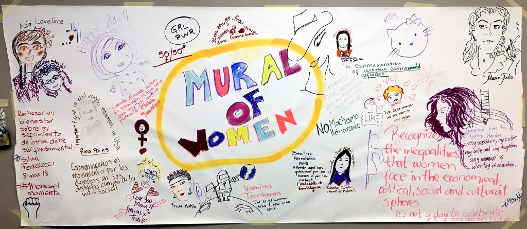 muraludg's tweet photo. International Women's Day at Mural UDG #IWD2018 https://t.co/W7kGCzLUBW https://t.co/dDo0bVVNst
