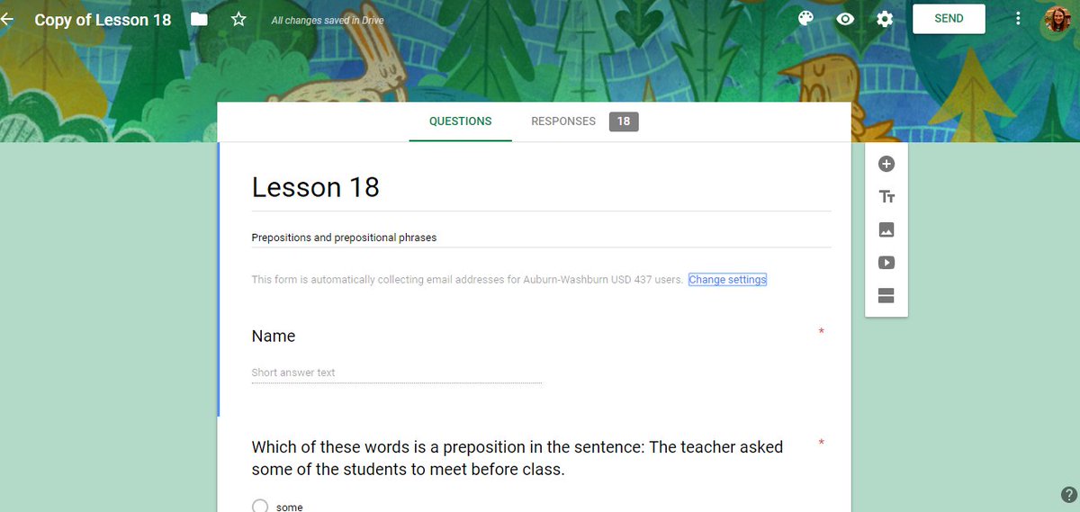 We take our grammar tests online using Google Forms through #GoogleClassroom and I love it. It also gives me immediate data on the results of the test. This means I can reteach much sooner! #ihmarchmadness