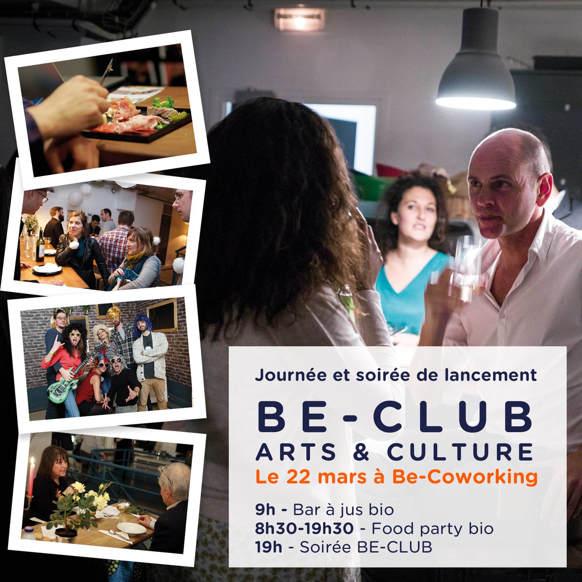 Beclub's tweet photo. #SAVETHEDATE : le 22 mars, c'est la journée Be-Club, Arts &amp; Culture ! A 19h, présentation de l'association Be-Club. Venez nombreux ;) #beclub #becoworking #association #cestparti #lancement #paris17 https://t.co/pu5D1DlYBa