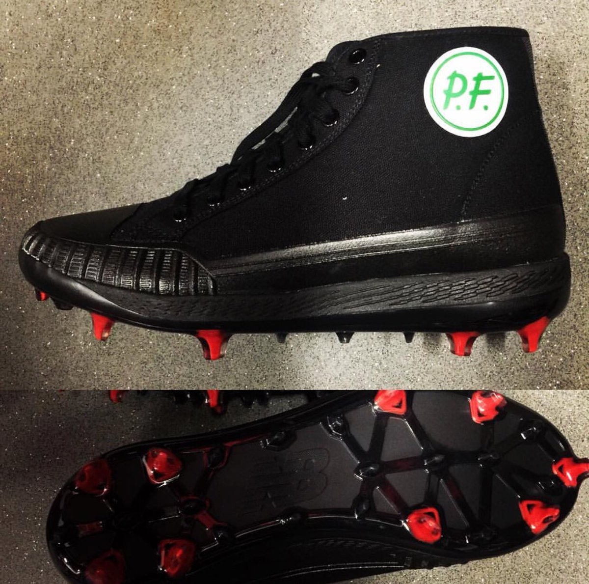 custom P.F. Flyers New Balance cleats 