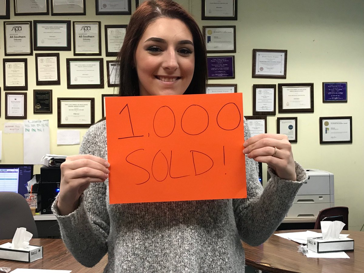 We have sold 1000! If you have not ordered your 2018 Chantilly Yearbook Odyssey- do it now! yearbookordercenter.com #CHSodyssey #ChantillyPride