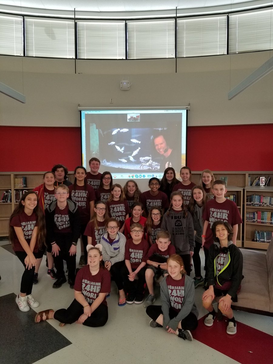 2nd to last Skype of the tour was with Alaska Sea Life Center!! #briarhill24hrworldtour #ToInfinityAndBeyond
