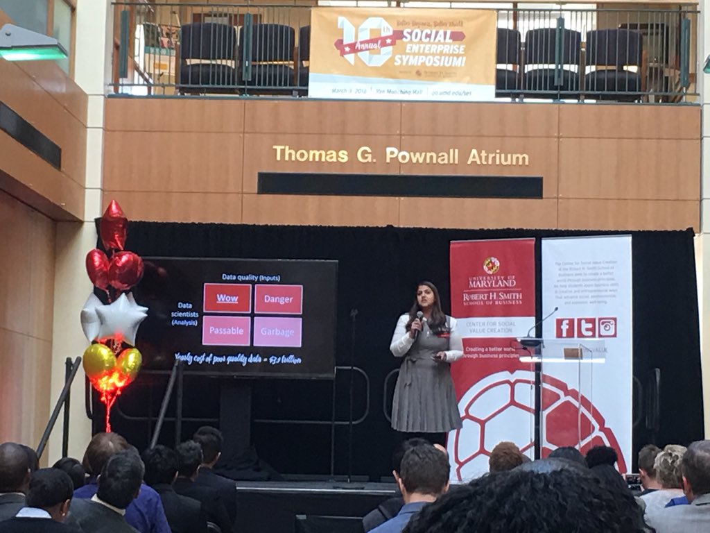 SmithSchool's tweet image. Smith Alumna Nira Desai discusses value of #Bigadata and turning it into #GoodData during #SmithBlitz Alumni session at #SES18 @CreatingValue