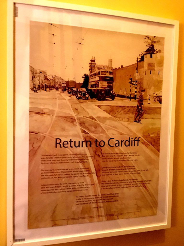MarkJPPalmer's tweet photo. You can’t beat a good Dannie Abse poem &amp; poster! @AnnaThirlaway #ReturnToCardiff #Cardiff #Caerdydd https://t.co/uYRjllVY5M