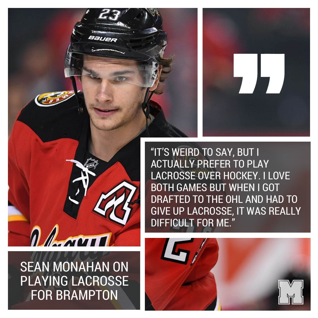 “It’s weird to say, but I actually prefer to play lacrosse over hockey. I love both games. But when I got drafted to the OHL and had to give up lacrosse, that was really difficult for me." - <a href="/Monahan20/">Sean Monahan</a> 

Read more: bit.ly/Monahan20