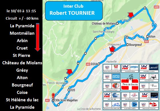 73UCC's tweet photo. Samedi 10/03: c'est déjà la sortie inter-club! 🚴‍♀️🚴‍♀️🚴‍♂️🚴‍♂️🚴‍♀️🚴‍♀️⚠️Attention à l'horaire⚠️Rendez-vous soit à 12h30 à Barberaz, soit directement à 13h15 à Alpespace(Montmélian) pour une belle sortie avec les amis des clubs savoyards et haut-savoyards.🙂 https://t.co/FuxfpkpQpy