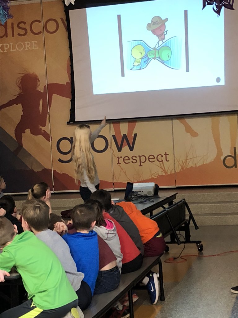 PCMrsShaw's tweet photo. What is energy? How is it made? Thank you Platte-Clay Electric Coop for answering these questions for us today. #CompassElementary #pcr3 #electricity https://t.co/QkRHjsvjP3