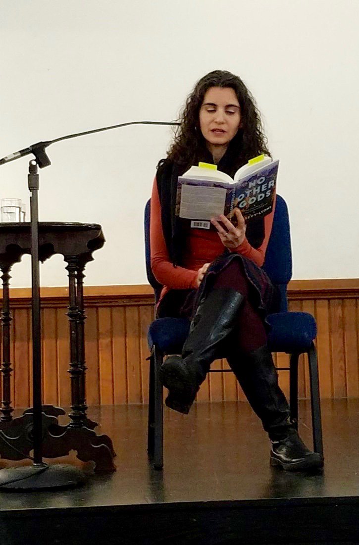 Ana_LevyLyons's tweet photo. I am so grateful and still buzzing from a beautiful book launch party for NO OTHER GODS at First Unitarian, Brooklyn last night... good people, good food, good vibe, and we sold out on books! If you couldn't get a book, @FirstUBrooklyn will have 20 more copies for sale Sunday. https://t.co/EP3ZfJfZE7