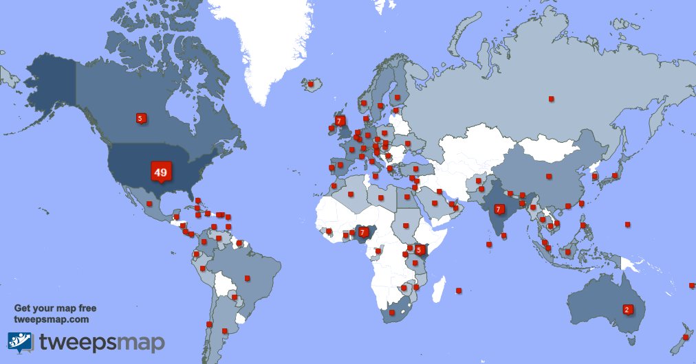 I have 9 new followers from USA, and more last week. See tweepsmap.com/!findery