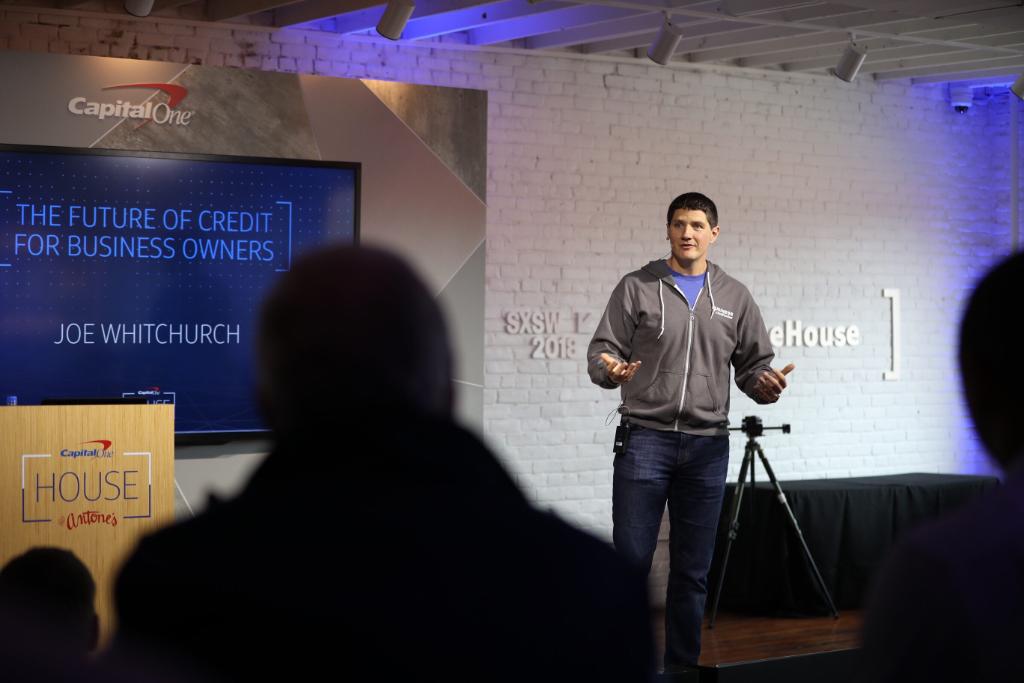CapitalOneBiz's tweet photo. “Your business credit report can enable amazing things.” #CapitalOneHouse #SXSW https://t.co/vZCSZSneuo