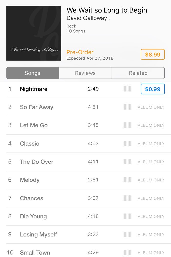 Davidcgalloway's tweet photo. It’s out! Go pre order now on iTunes and google play and check out the online store at https://t.co/TOIt3cqfVO! https://t.co/01c2ZVipkd