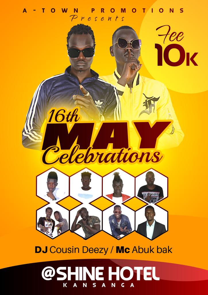 ZealiousE's tweet photo. It's happening on 16th May shine hotel come watch me live performing https://t.co/TVwHnakm4K