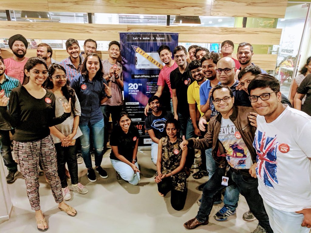 vikalpsahni's tweet photo. @goibibo_tech team bubbling with energy and enthusiasm. Innovation everywhere ad #goHacks picks up steam. Hack it up guys. #hackathon https://t.co/DS3bie8ViK