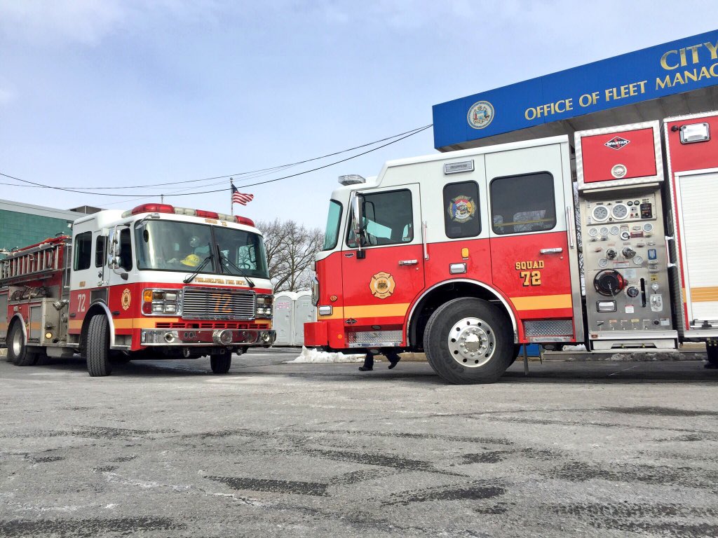 PFDTonySneidar's tweet image. New @Spartan_ER Squad 72 arrived at Fleet today. @PhillyFireDept members &amp;amp; #PFDLogistics on hand for acceptance inspection. Once checked out and fitted with radios and equipment will go in service to protect Philly #24x7x365