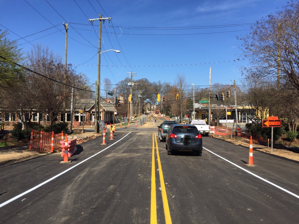 CharlotteDOT's tweet photo. #CltTraffic update: Hawthorne Lane (between 5th Street and 7th Street) is OPEN! @CityLYNXupdates @CLTgov https://t.co/KhLGPqAR05