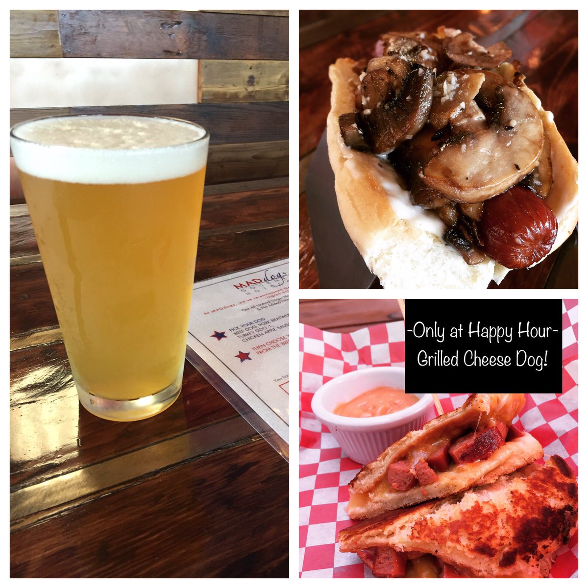 maddogsgourmet's tweet photo. FRIDAY is happening! Grab a Mushroom Garlic MADdog and sip a tasty Orange Whip IPA from @FortsideBrewing #beerandhotdogs #local #VanWa https://t.co/JAS6tKFpnQ