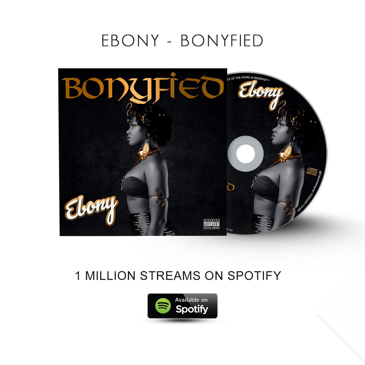 ebony_reigns's tweet photo. 1M streams on @Spotify 🙏

#Bonyfied #EbonyReignsForever

https://t.co/O4znearGOo https://t.co/1AHSjDmrDU