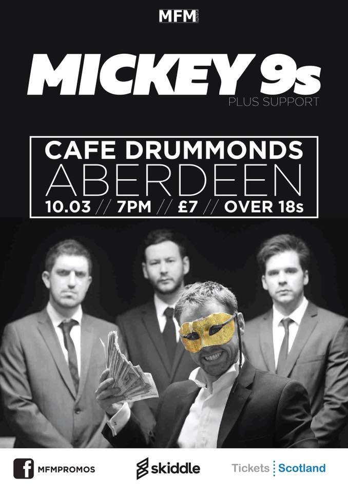 Tomorrow night we make our Aberdeen debut in support of the <a href="/Mickey9s/">Mickey 9s</a>