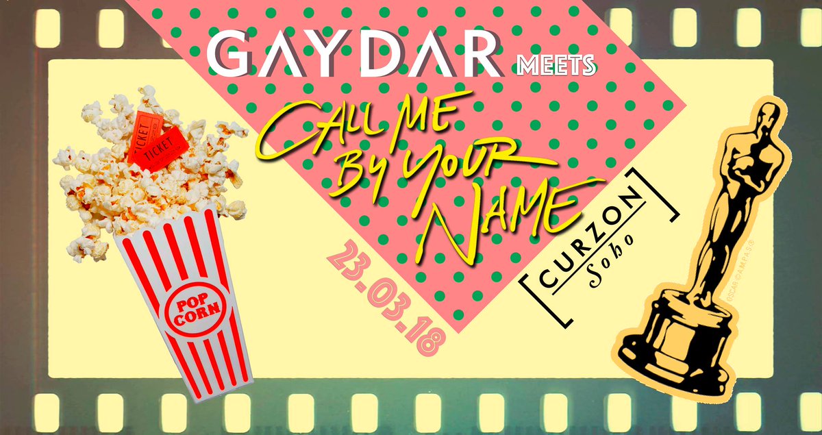 Gaydar's tweet photo. A big week for CMBYN, won the Oscar for the best adapted screenplay and a sequel was confirmed! 
If you haven't seen it yet, this is your last chance to see it on the big screen @ Gaydar Meets - Call Me By Your Name

https://t.co/NcbKLRFLqy https://t.co/65vWXrAjLv