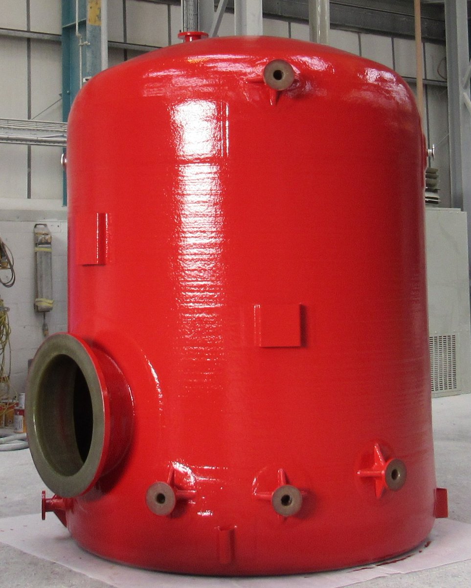 plasticonUK's tweet photo. GRP Foam Tank in Signal Red #composites https://t.co/vtxqipGtKu