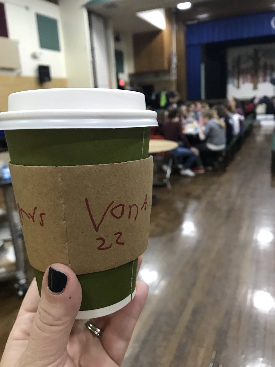 Mrs_VanA's tweet photo. Thank you, @Mrspoland1 ‘s class for today’s coffee cart treat! You definitely brightened up my Friday! https://t.co/1FxOY5pSr3