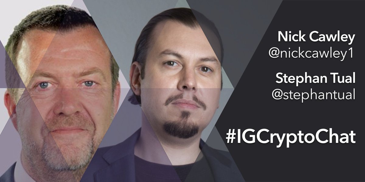 TradeLiveWithIG's tweet photo. Join @nickcawley1 from DailyFX and former CCO of Ethereum @stephantual discussing blockchain technology and answering your questions LIVE via @IGTV with #IGCryptoChat on Tues 13 March at 14:00 GMT, 10:00 New York time https://t.co/zOuJo8aHgR https://t.co/A5ec6qZJRe
