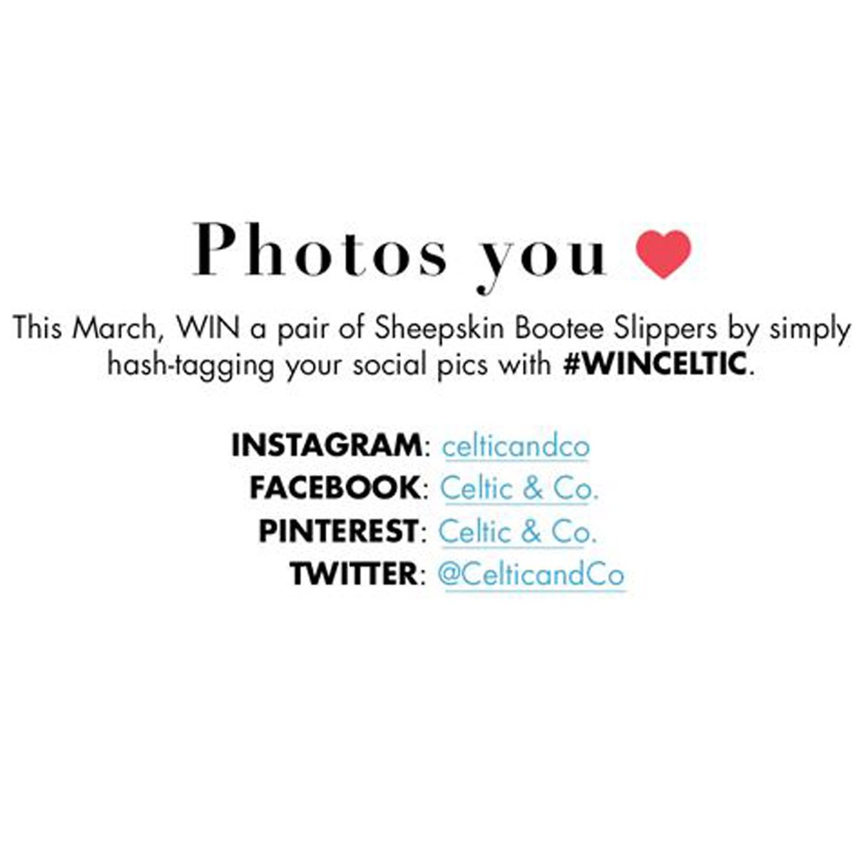 CelticandCo's tweet photo. GET SOCIAL! This month you could win a pair of our gorgeous Sheepskin Bootee Slippers by simply hash-tagging your social posts with #WINCELTIC

Competition closes on 1st April 2018.
https://t.co/LjH4Nw8Sk1 https://t.co/FQS6XEc876