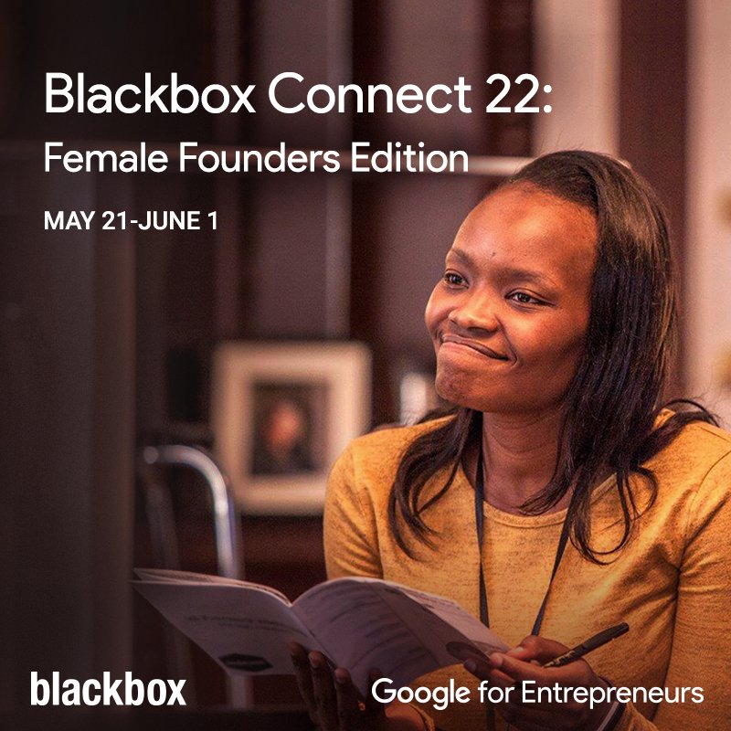 Aging20PHX's tweet photo. Calling all female founders! Applications for @blackboxvc’s 2-week immersion program in #SiliconValley open March 15! @GoogleForEntrep is providing full scholarships to founders from our network. Apply by March 30: https://t.co/Epu7Ru8EPz https://t.co/u0nOeej3fP