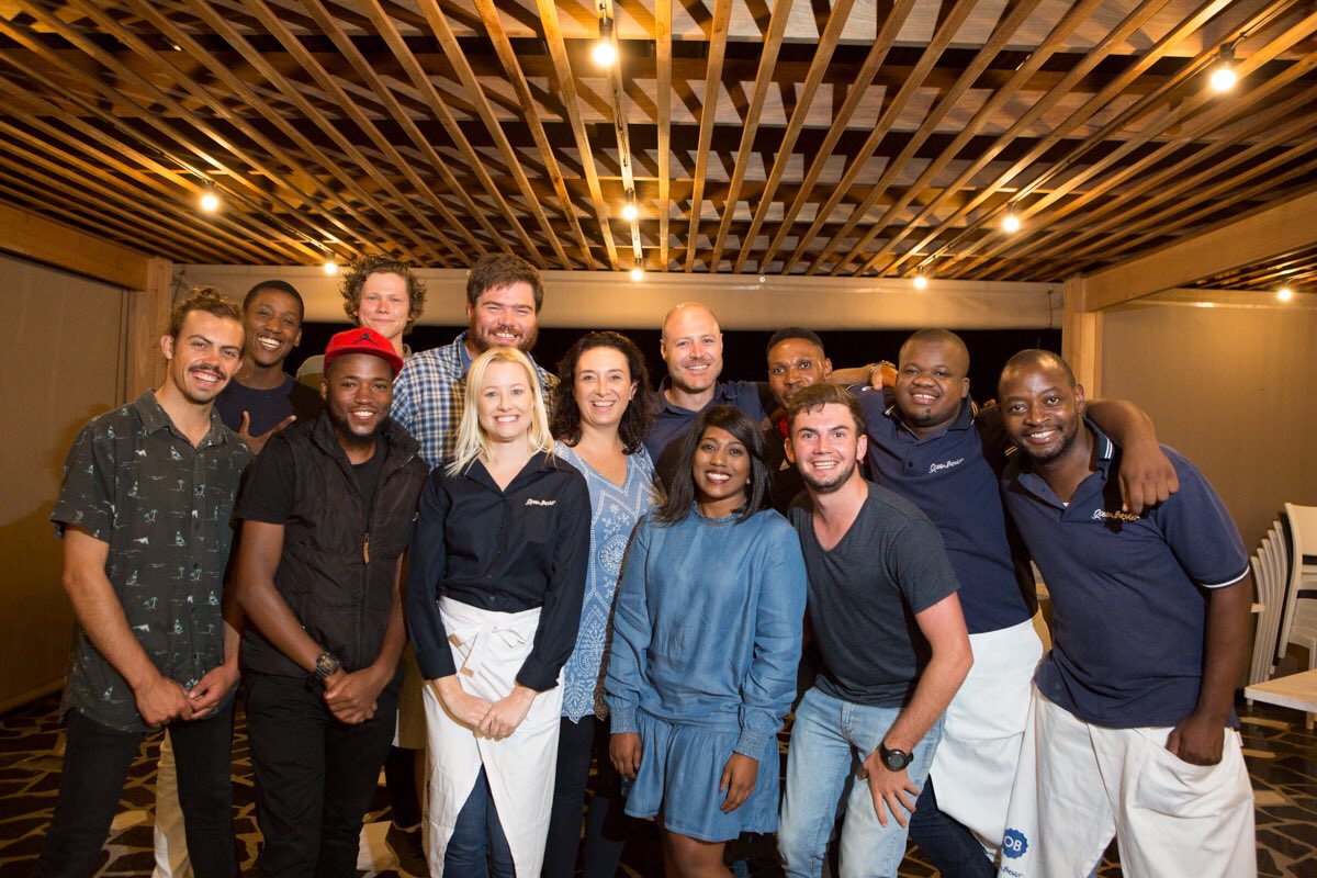 Explo4Knowledge's tweet image. To end an amazing day off, the team and chefs were hosted by @TheOceanBasket. Great hospitality from owner and head chef - Jason Powell.