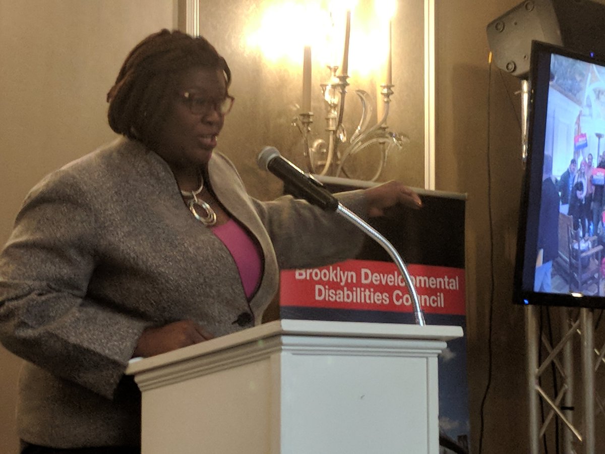103reasons's tweet photo. @SenatorPersaud Thanks for attending Brooklyn DD Council breakfast today! #bFair2DirectCare is great, but PLEASE remember EI, 4410, &amp; 853 schools in the budget! https://t.co/dqPLrpLqZr
