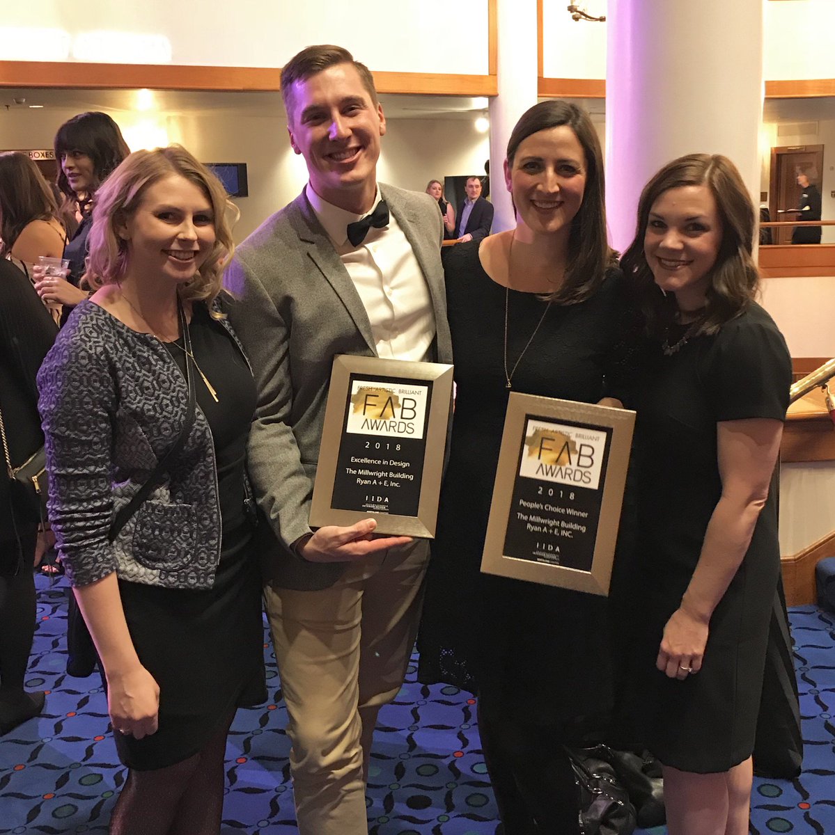 ryancompanies's tweet photo. Congrats to our Millwright team for being awarded the Excellence in Design and People's Choice awards at the @IIDANorthland #FAB2018 Awards! Great work, team! #interiordesign #millwrightmoment #design https://t.co/u334DDl3PK