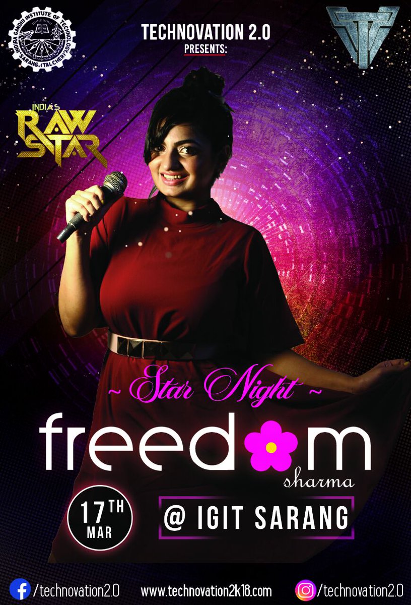 0Technovation's tweet photo. Technovation 2.0 presents Freedom Sharma 17th of March  at IGIT Sarang 
😎😎😎 #Future_is_01_click_away https://t.co/W7eOETpVWh