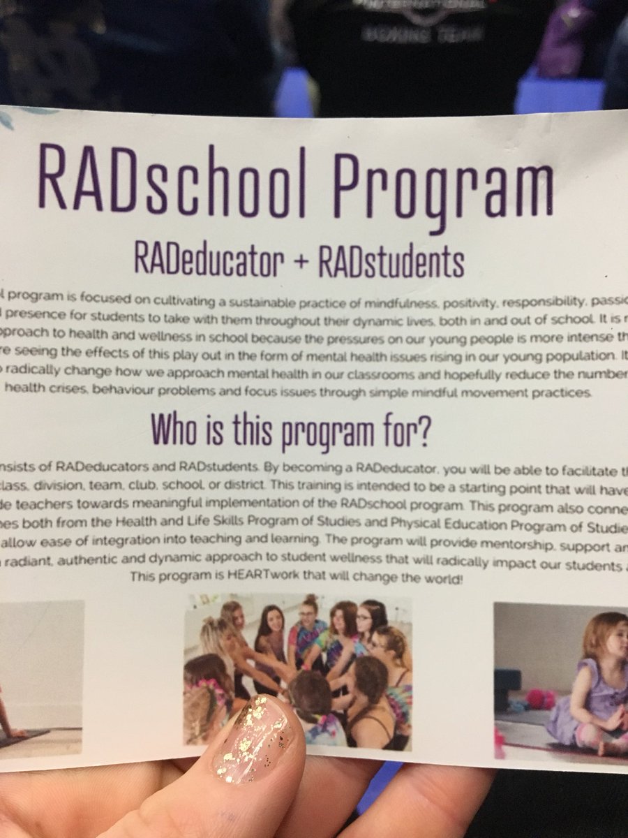 kate__weber's tweet photo. RADeducator certification unrolled at #MPTCA2018 yesterday! Interested in a mindfulness and wellness program for you’re school? Inquiry based, cross curricular and IMPORTANT tools to return joy and presence to our schools ❤️ #abed #mindfuled #gpcsd https://t.co/7HYCuvl6EY https://t.co/Os3c0TWYgZ