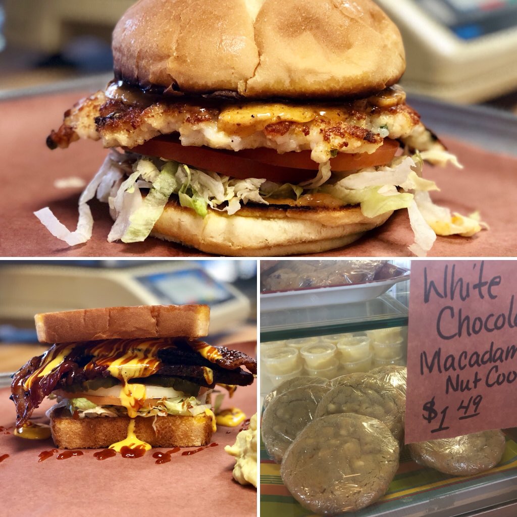 SugarfireWashMo's tweet photo. Shrimp Burger, #funyun Brisket Club. Your tummy called. It says you not being here is kind of becoming an issue.

#bbqlife #sugarfire #food https://t.co/1FB9eiLWNc